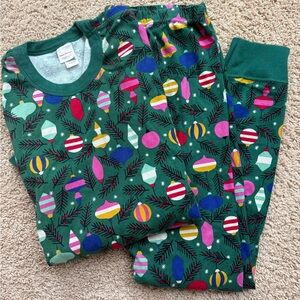 Hanna Andersson Christmas Ornament Pajamas Size Large Organic Cotton Holiday
